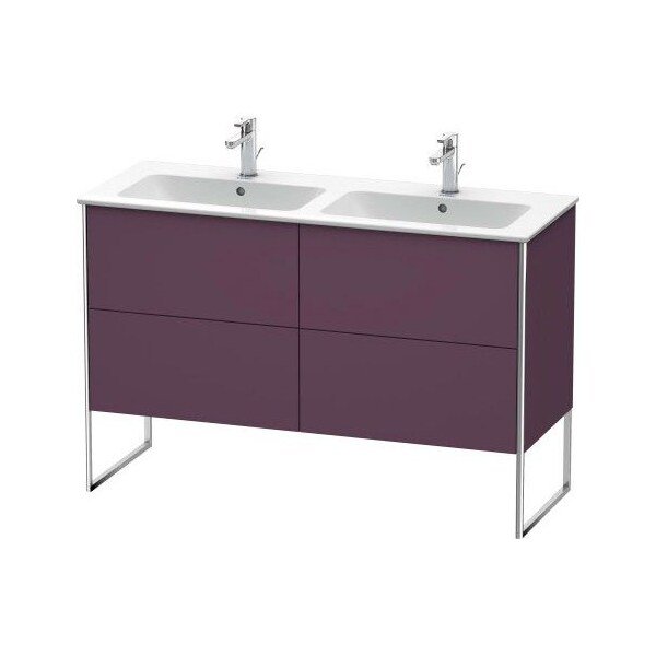 Xsquare Floor Standing Vanity Unit Aubergine Satin Matt, Duravit, Mfr#: XS444909494